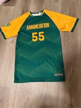 Team Apparel Green and Yellow Men’s Athletic Jersey - #55
